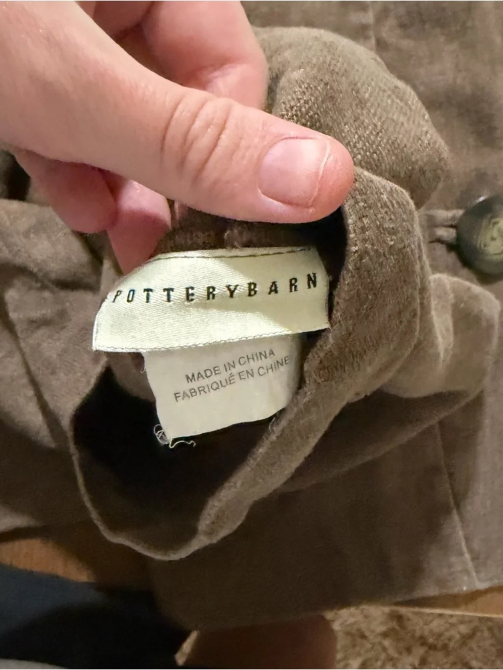 Pottery Barn brown linen pillow covers